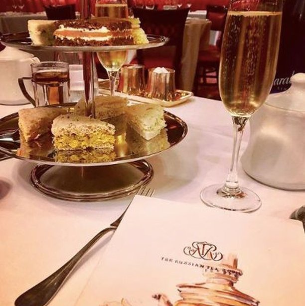 Afternoon tea at the Russian Tea Room + glasses of
